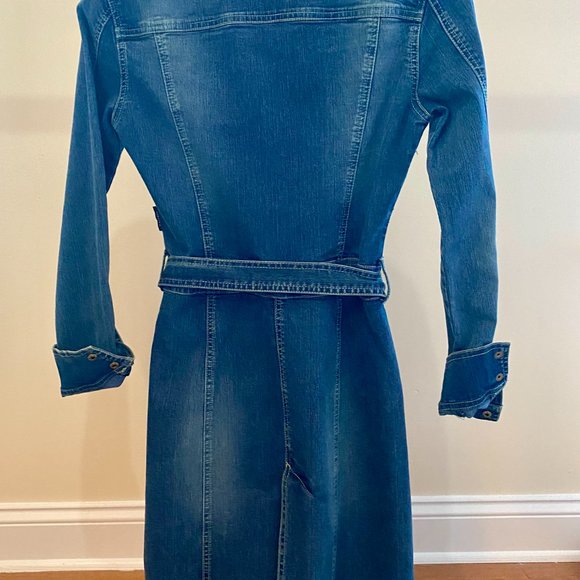 Sergio Valente Button Down Tie Jacket (Denim) - Picture 5 of 7